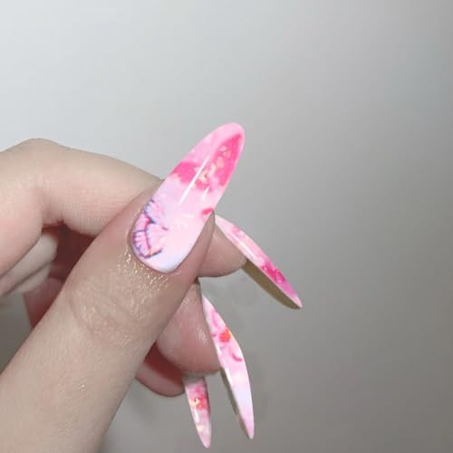 Butterfly Print Nail Art Foils Transfer Stickers 10Pcs Flowers Print Nail