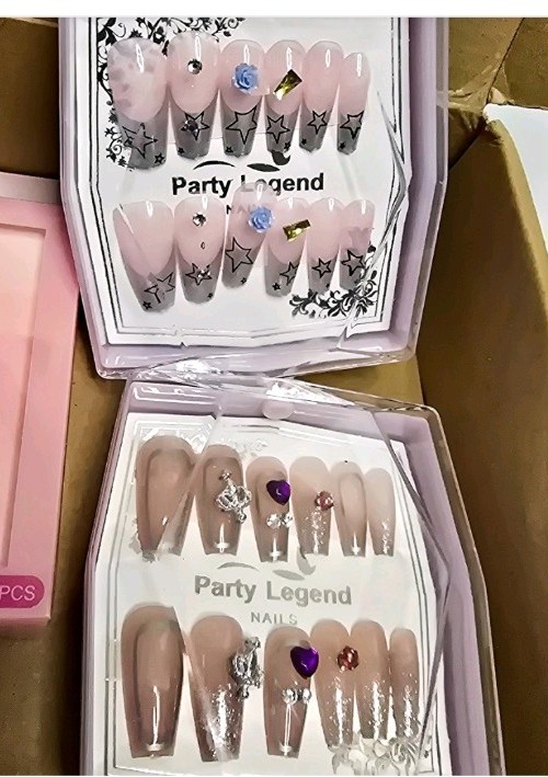 Luxury Press On Nails, Bundle Mixed Lot, Size Medium, NEW, 9 Pack, Set Of 10
