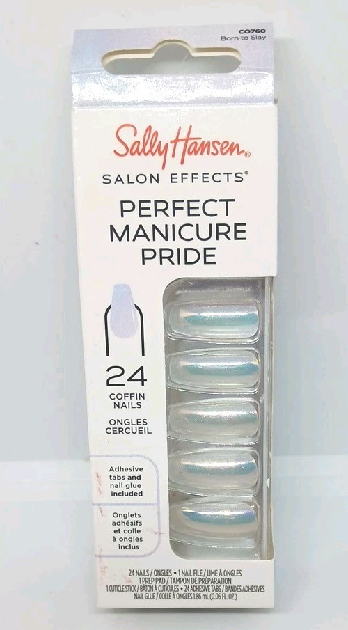 Sally Hansen Perfect Manicure Pride 24 coffin Nails born to slay box long new