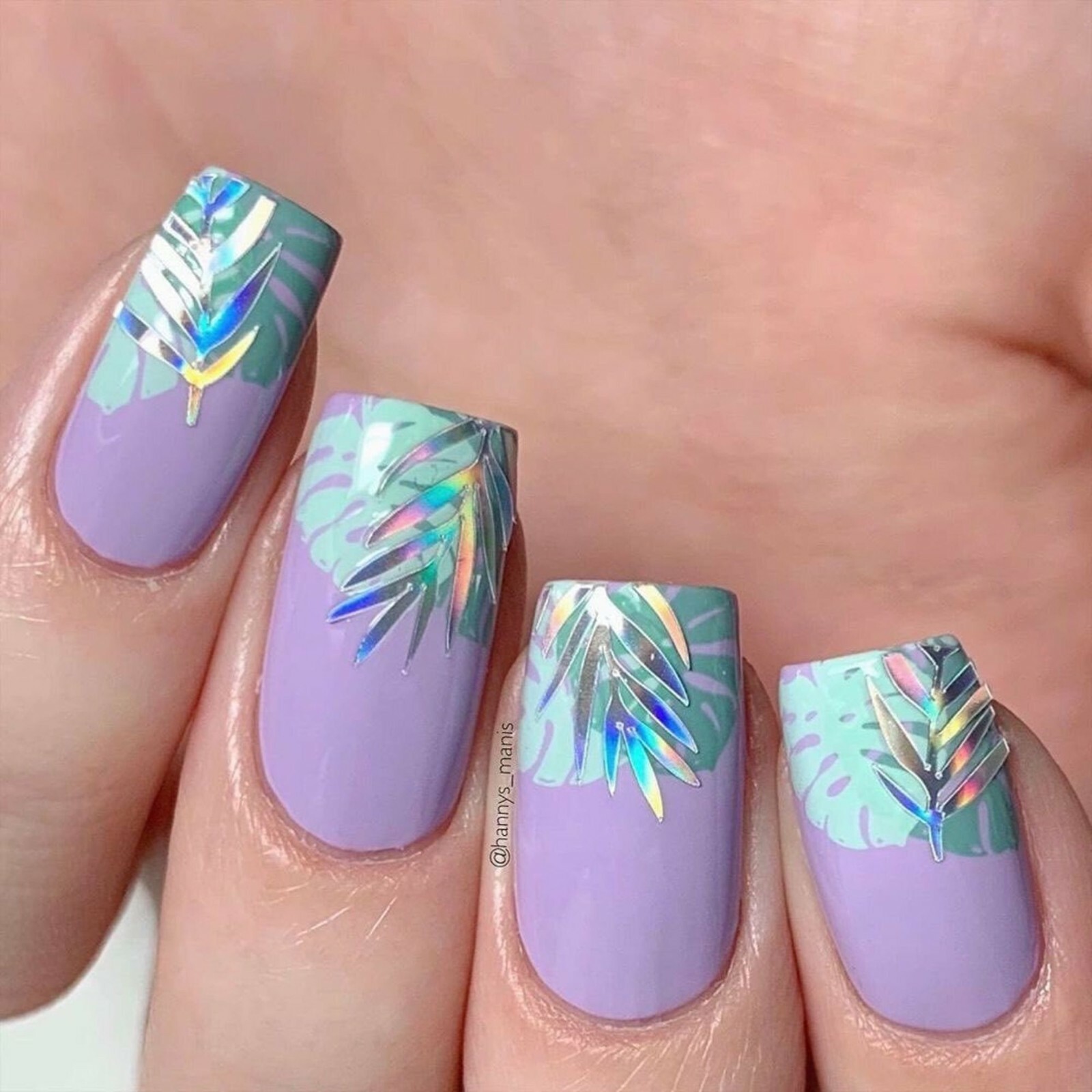 Botanical Garden Stickers (Holo) – Daily Charme Collaboration, Nail Stickers