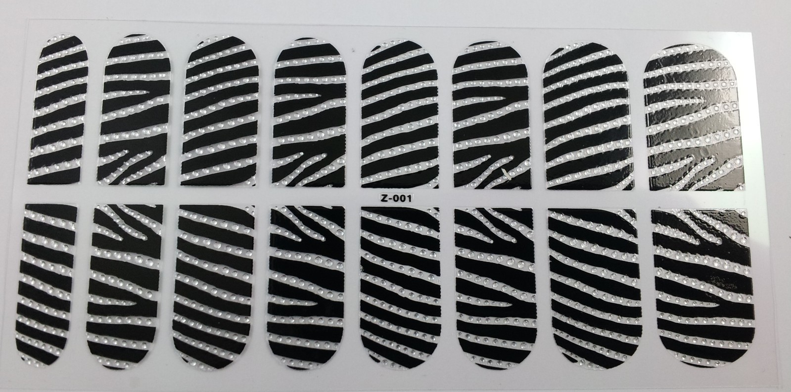 16pcs Crystal Nail Art Foils Patch Stickers Adhesive Decals Manicure Tip Wrap