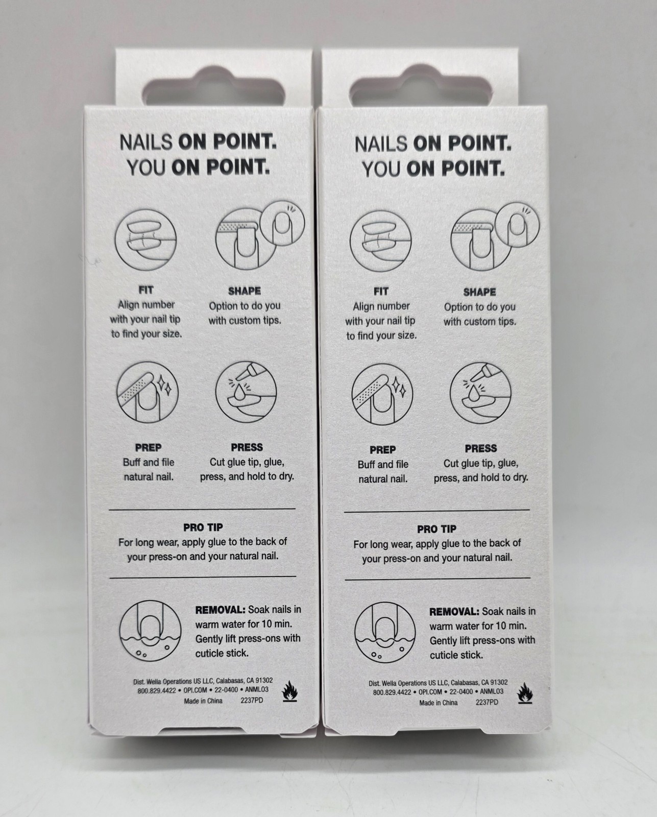 2 Pk – OPI On Point Instant Press On Nails, Kyoto Pearl, False Nails, 24 Pieces