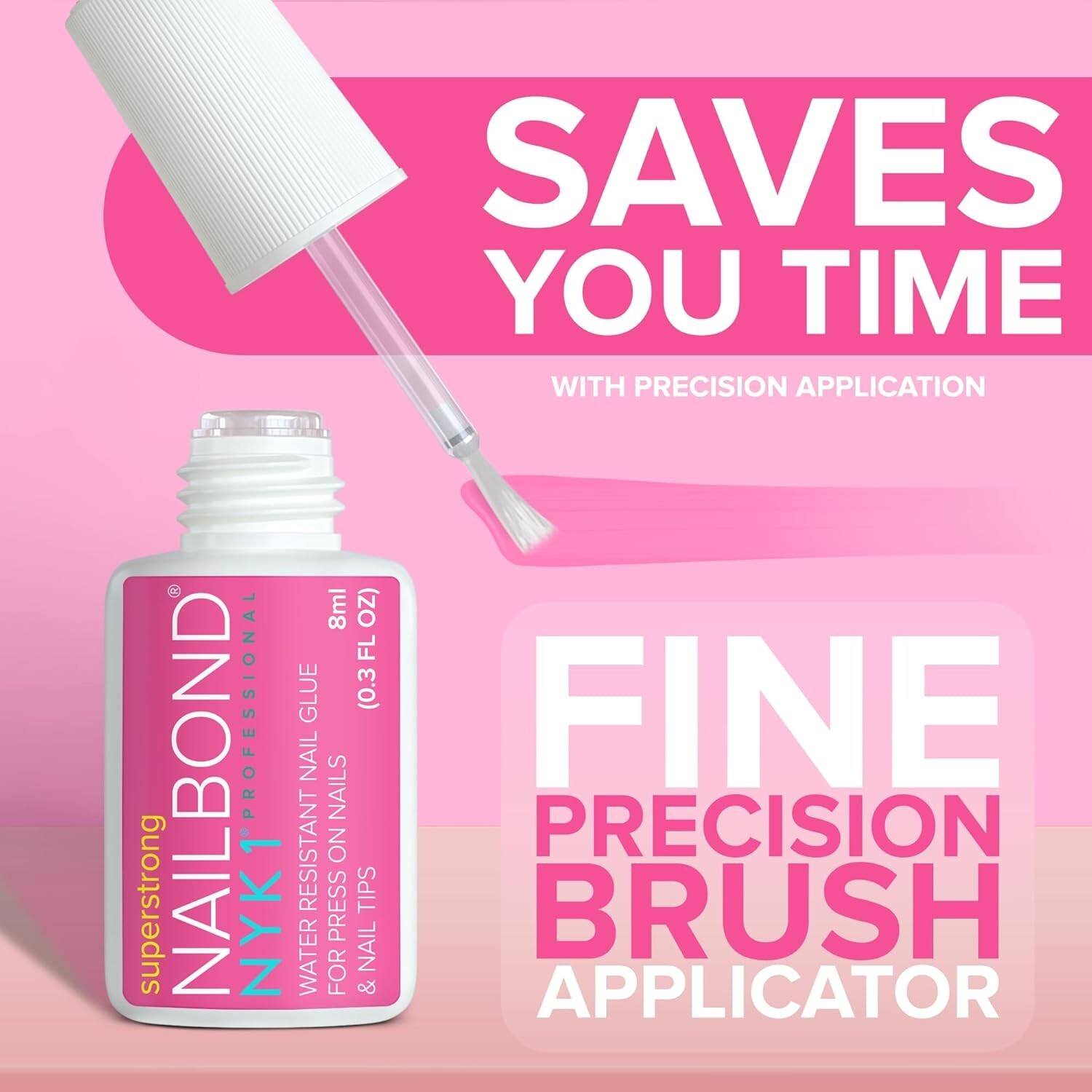 Long-Lasting Nail Glue with Brush Applicator – Perfect for Press On Nails 8ml