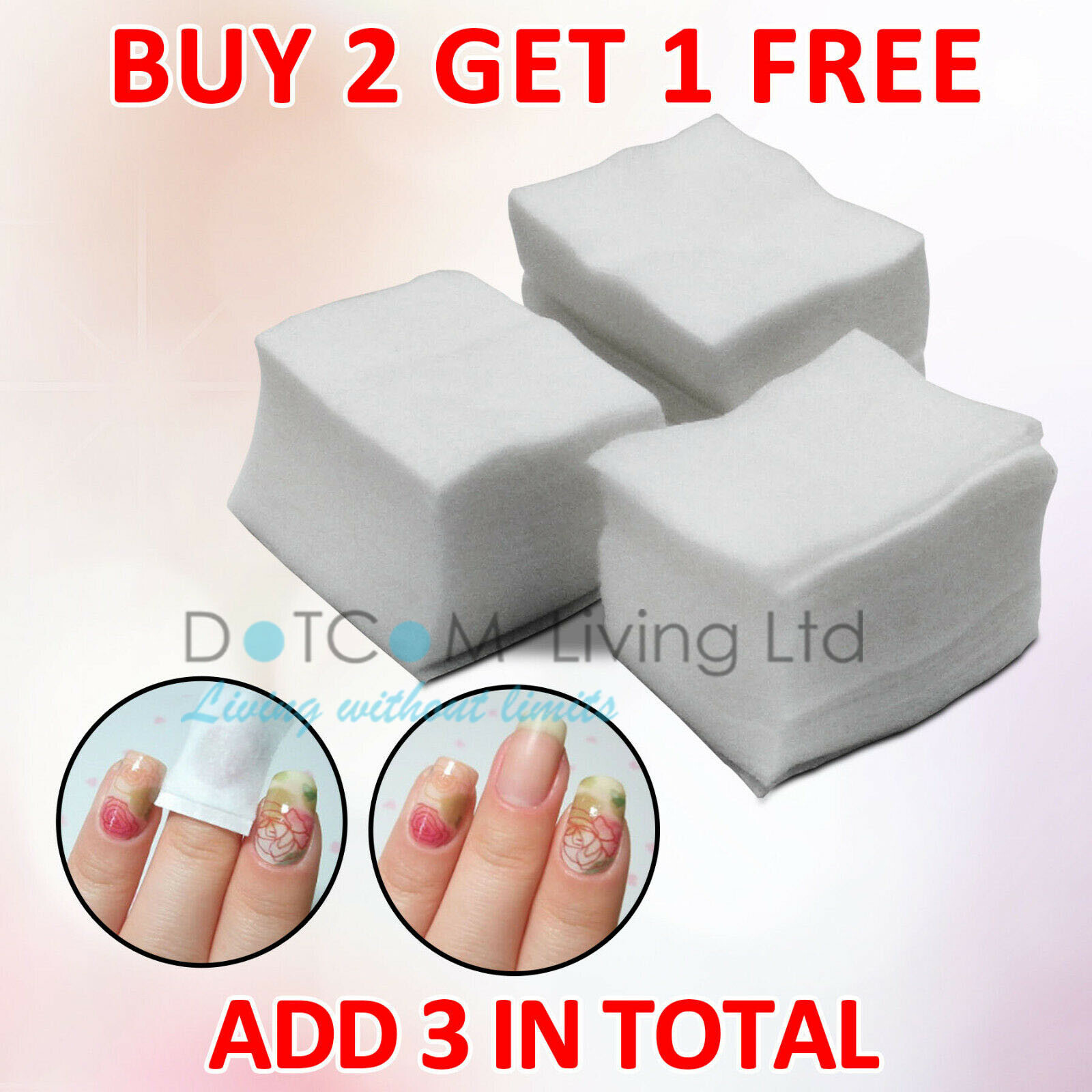 200pcs FREE NAIL SOFT WIPES ART GEL ACRYLIC POLISH REMOVER MANICURE