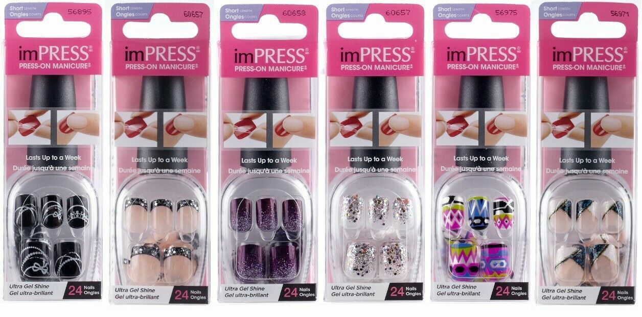 BUY2 GET 1 FREE(Add 3 To Cart)Kiss imPRESS Press-On Manicure Nails Gift Broadway