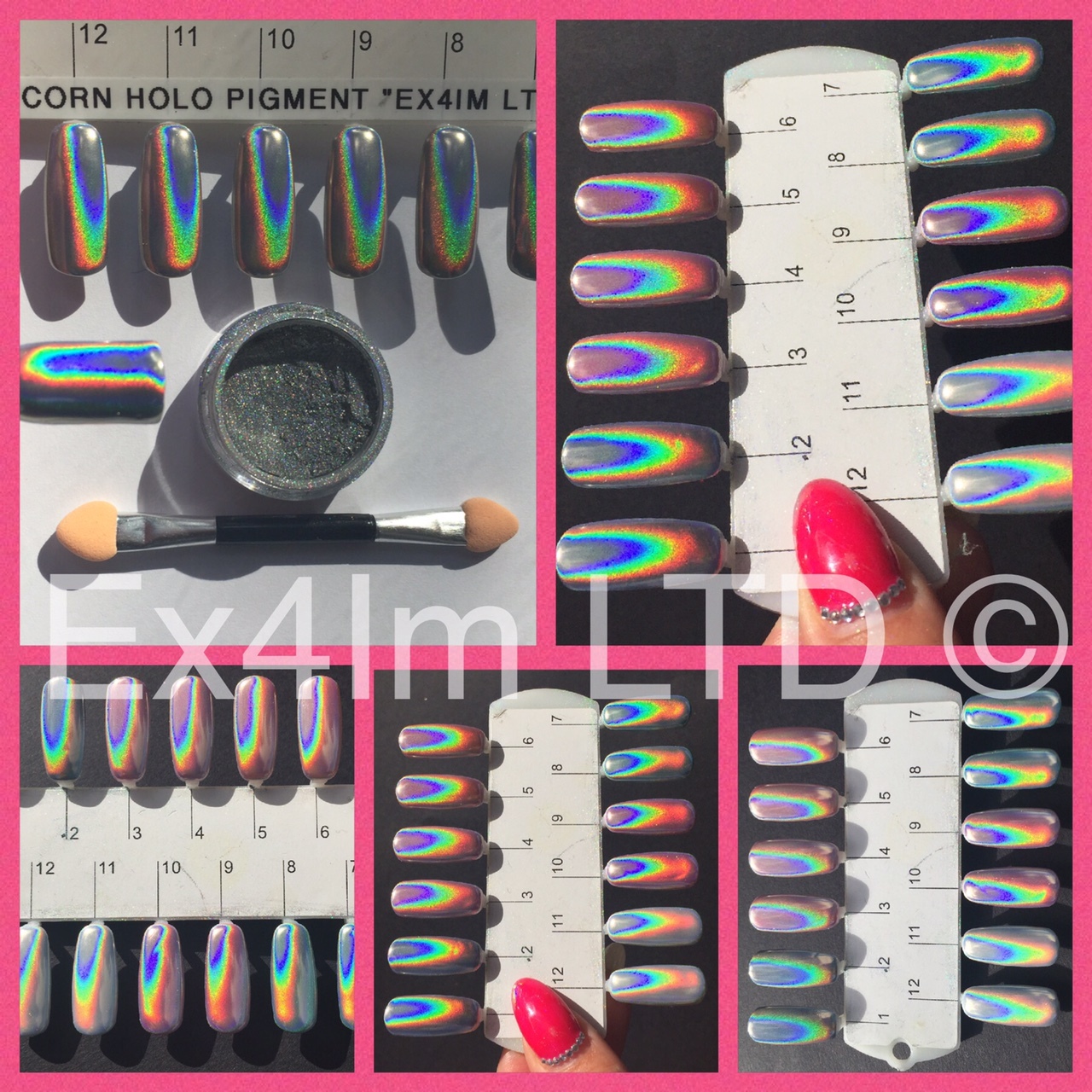 3g Large Pot Holographic Powder 15 Microns UNICORN Rainbow Ultra Fine Pigment