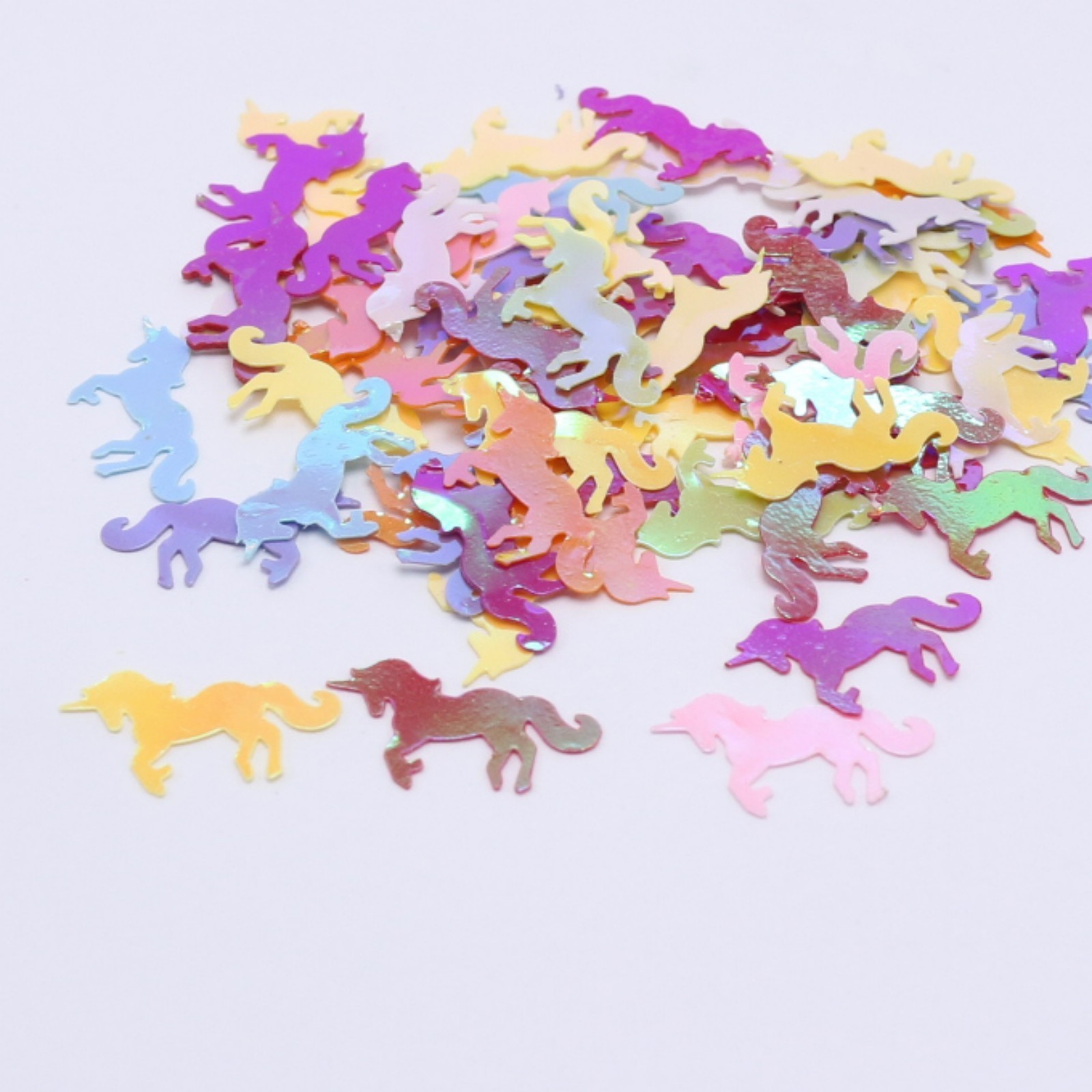 50 Gram Mixed Color Unicorn 20X10mm Sequins Loose Tiny Nail Art Tips Craft