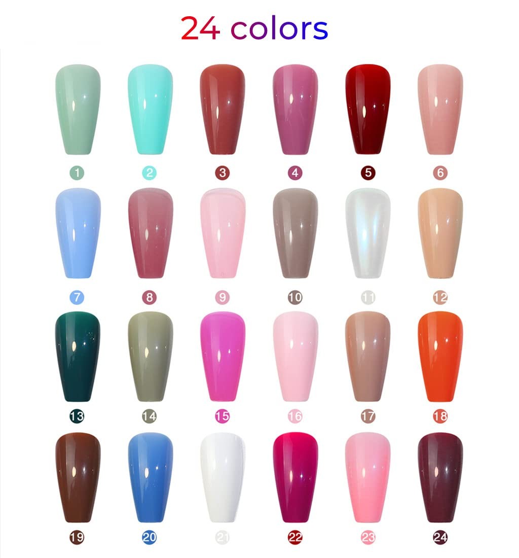 576PCS Coffin Press on Nails Medium Length 576 Piece Assortment, Transparent