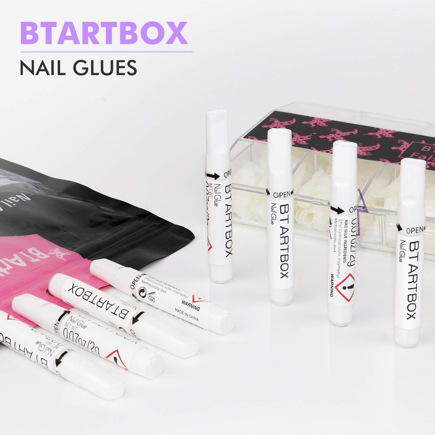 Nail Glue for Acrylic Nails – Nail Glue for Press On Nails 8 Pcs BTArtbox Adh…