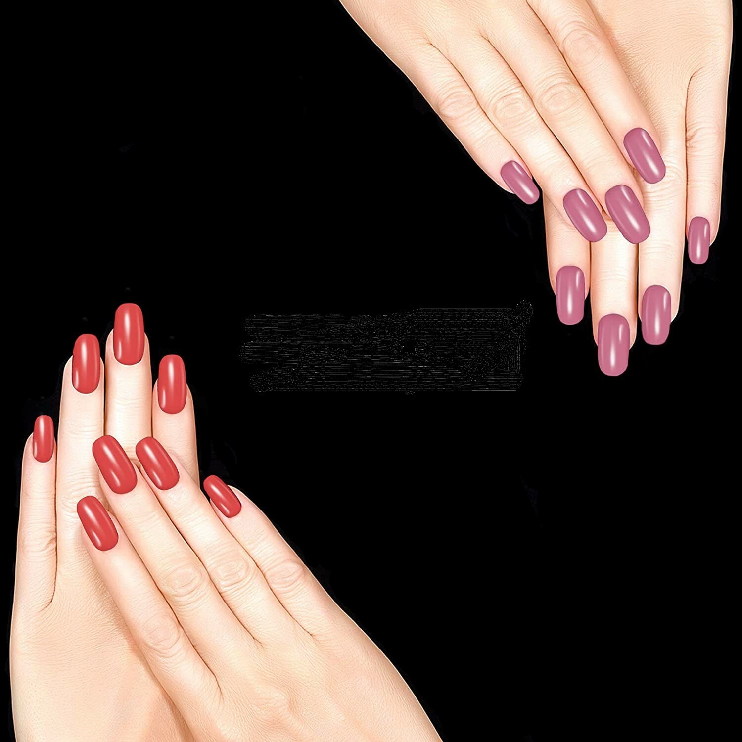 Full Size Nail Wraps Stickers Polish Manicure Art Self Stick Decor 3D Strips USA