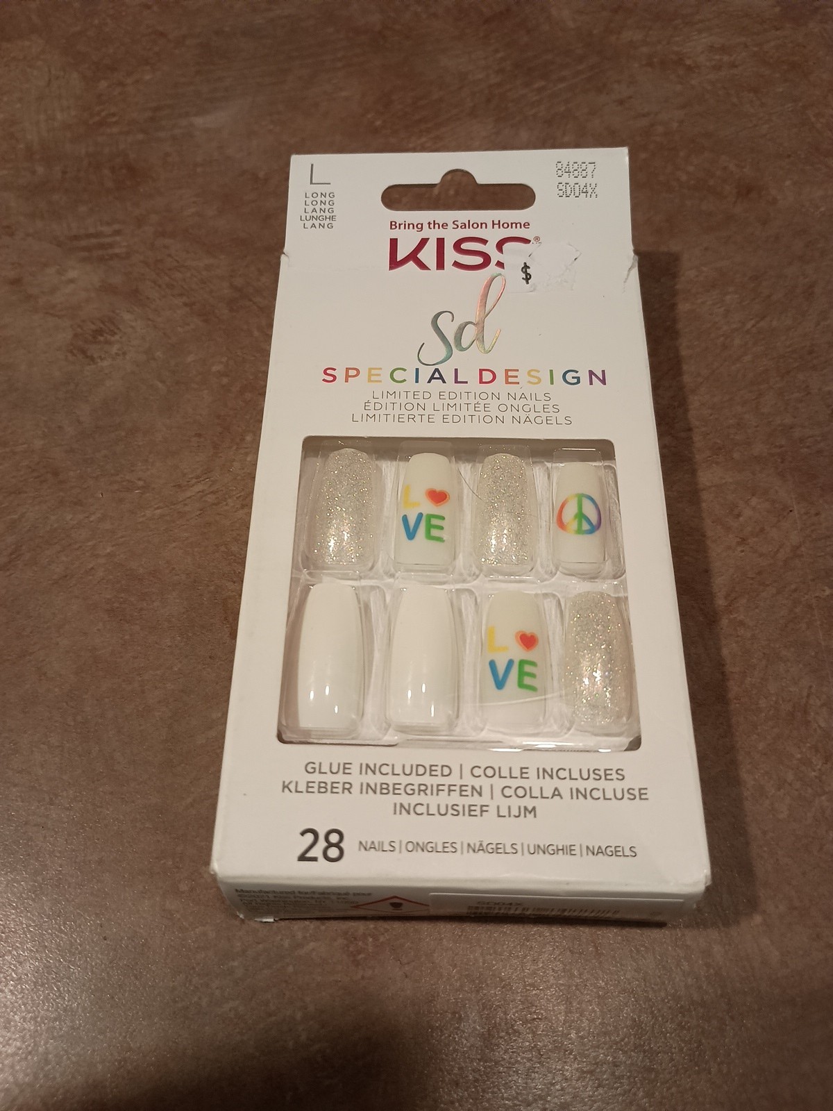 Kiss Nails Special Design Press/Glue Manicure Long length Rainbow Pride