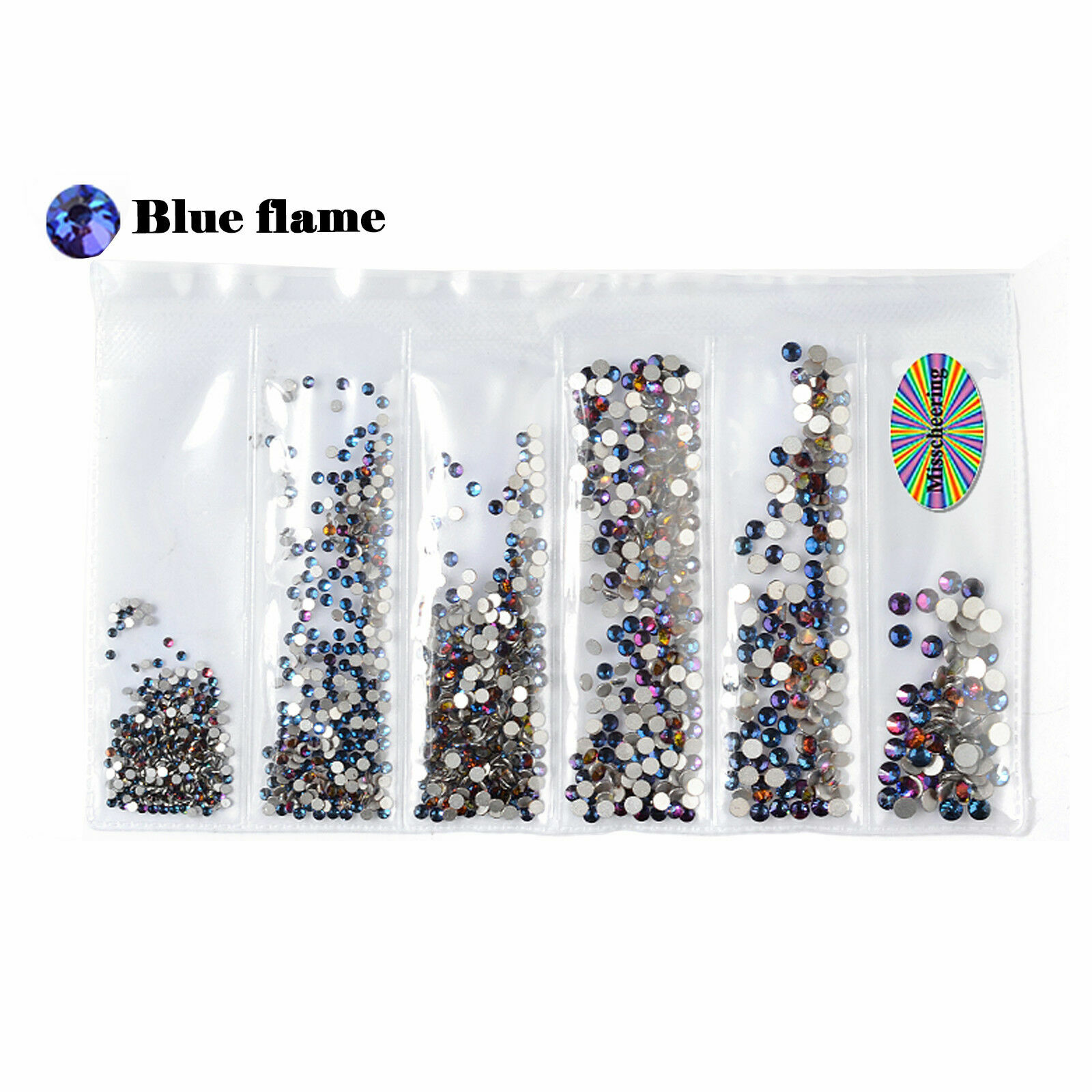 1304PCS 6Mix Size Crystal Flat Back Rhinestone Gem Nail Art Case Decoration DIY