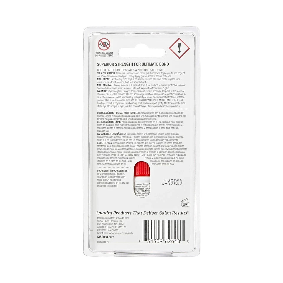 Kiss Powerflex Glue Products Maximum Speed Nail Glue Super Strength Bonds In Sec