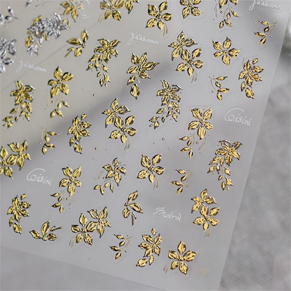 3D Nail Stickers Embossed Self-Adhesive Cute Charms Decals DIY Art Supplies