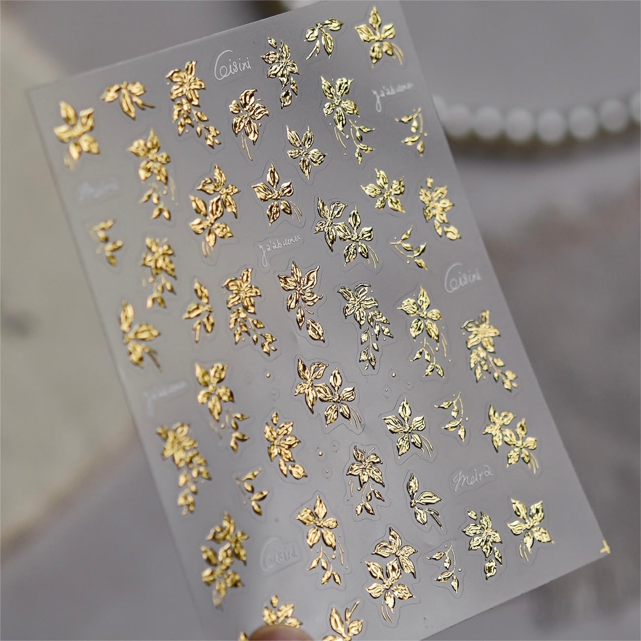 3D Nail Stickers Embossed Self-Adhesive Cute Charms Decals DIY Art Supplies