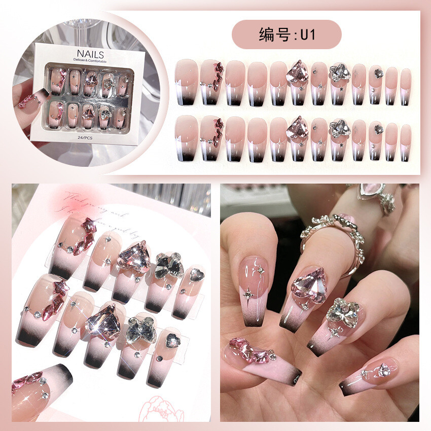 Nail Art Handmade Nail Beauty Painting Wearing Armor Diamond Nail Patch Paster