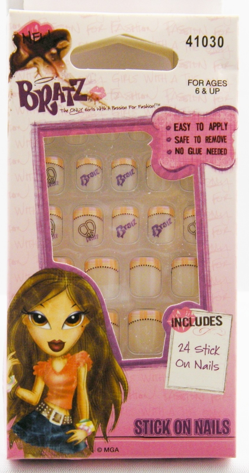 12 Bratz Stick On Nails – Peace & Bratz 41030