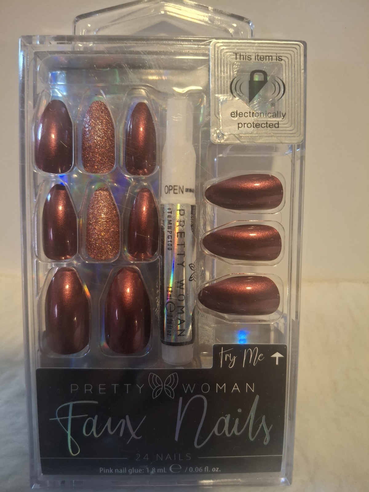24pc Pretty Woman Faux Glue Press On Nails (Glue Included)