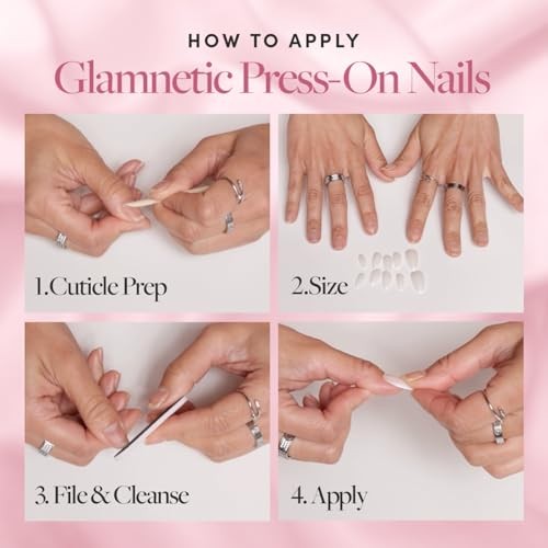 Glamnetic Super Strong Brush On Nail Glue | Mess Free, Long-Lasting, Vegan