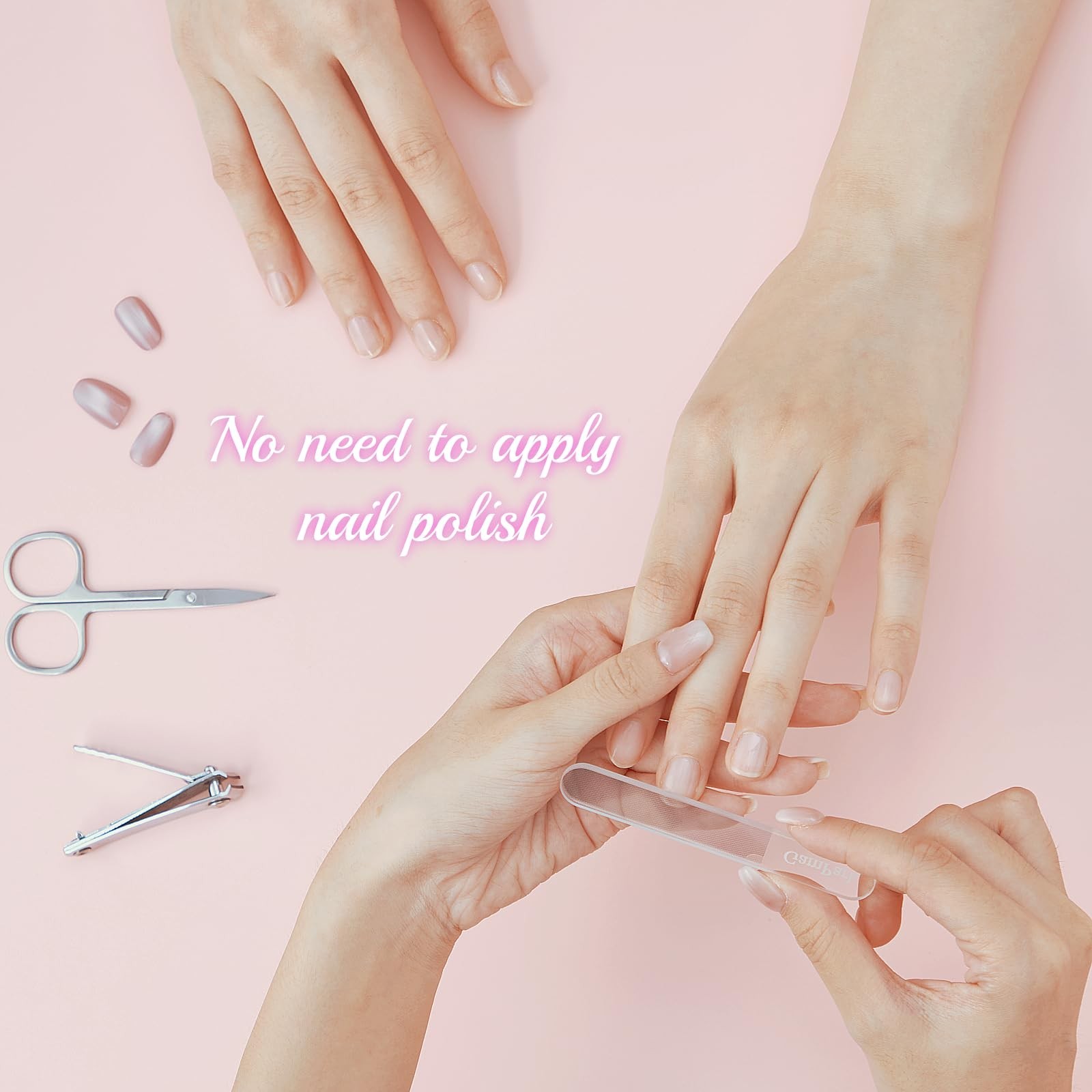 3PCS Glass Nail Files for Natural Nails – Reusable High-Quality Glass Nail Fi…
