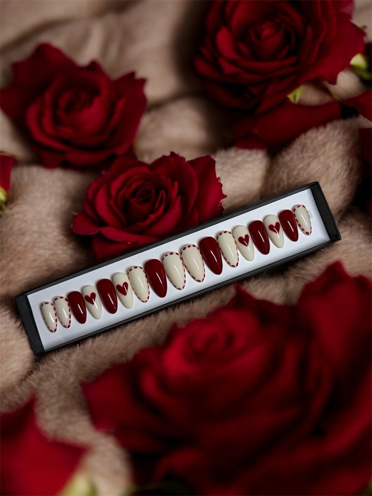 Handmade Sealed With Love Valentine Press-On Nail Set (Prep Kit Included)