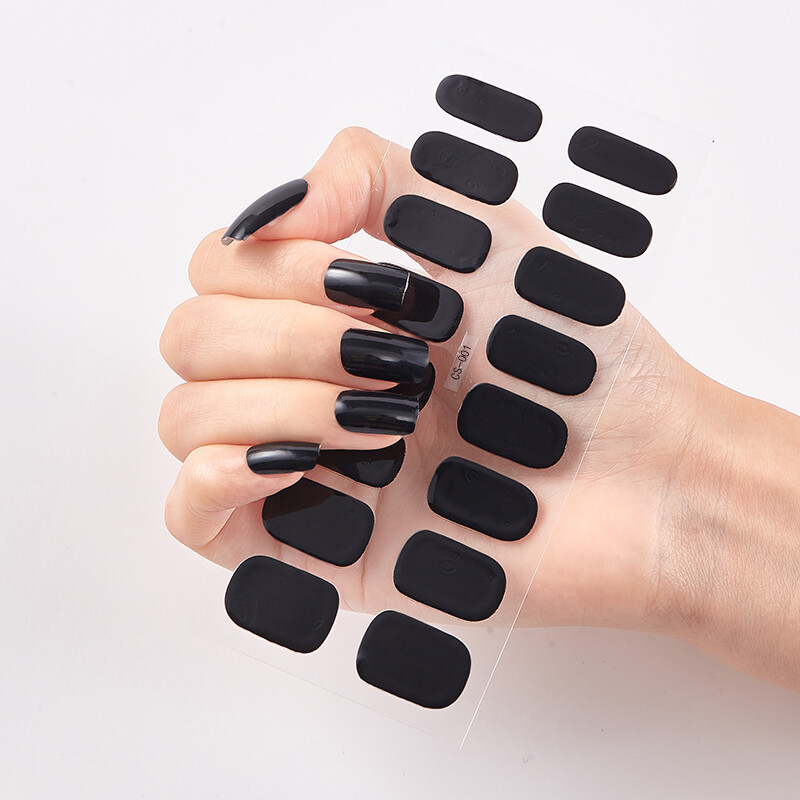 Full Size Nail Wraps Stickers Polish Manicure Art Self Stick Decor 3D Strips USA