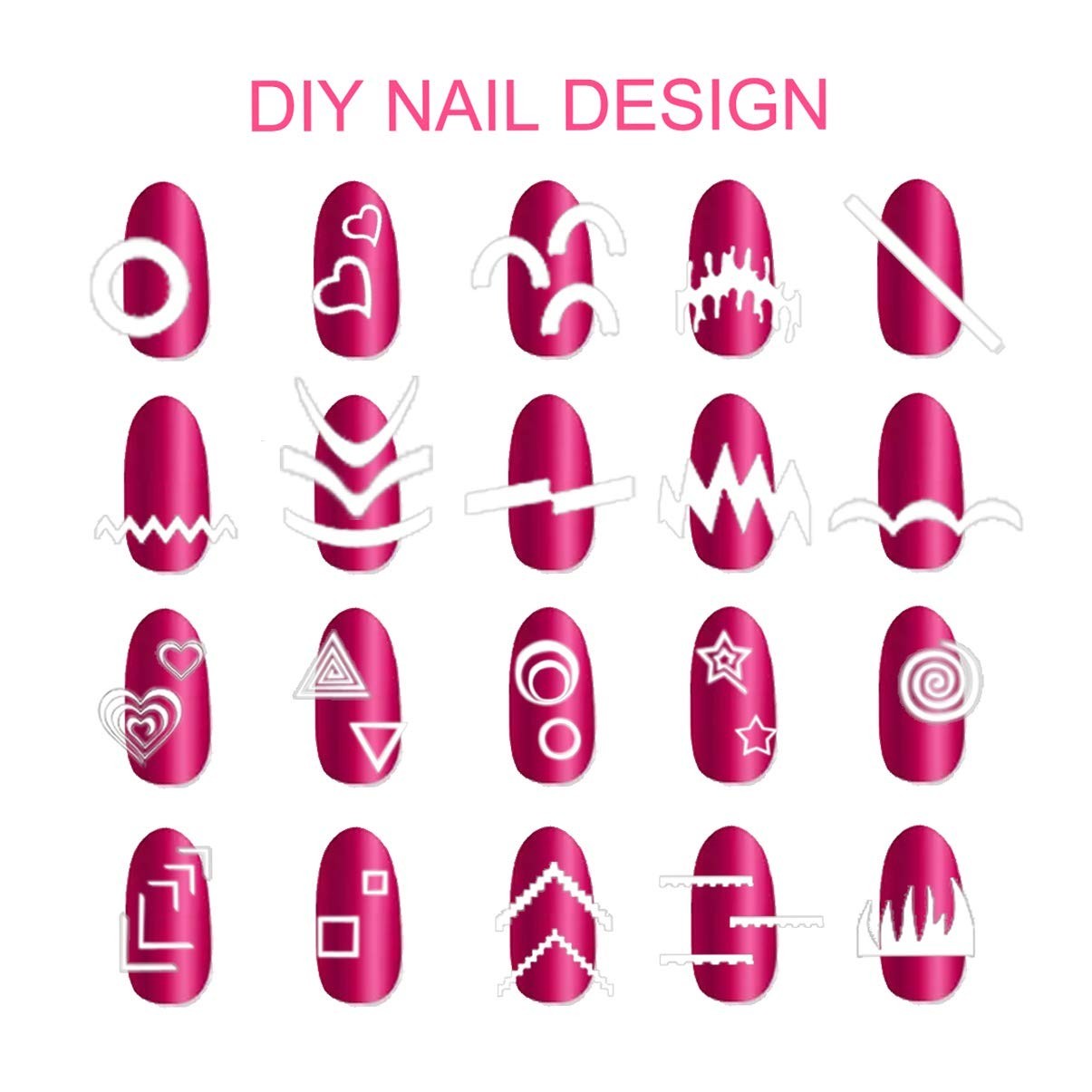 60 Elegant French Manicure Nail Art Stickers with 1768 Pieces for Perfect Nails