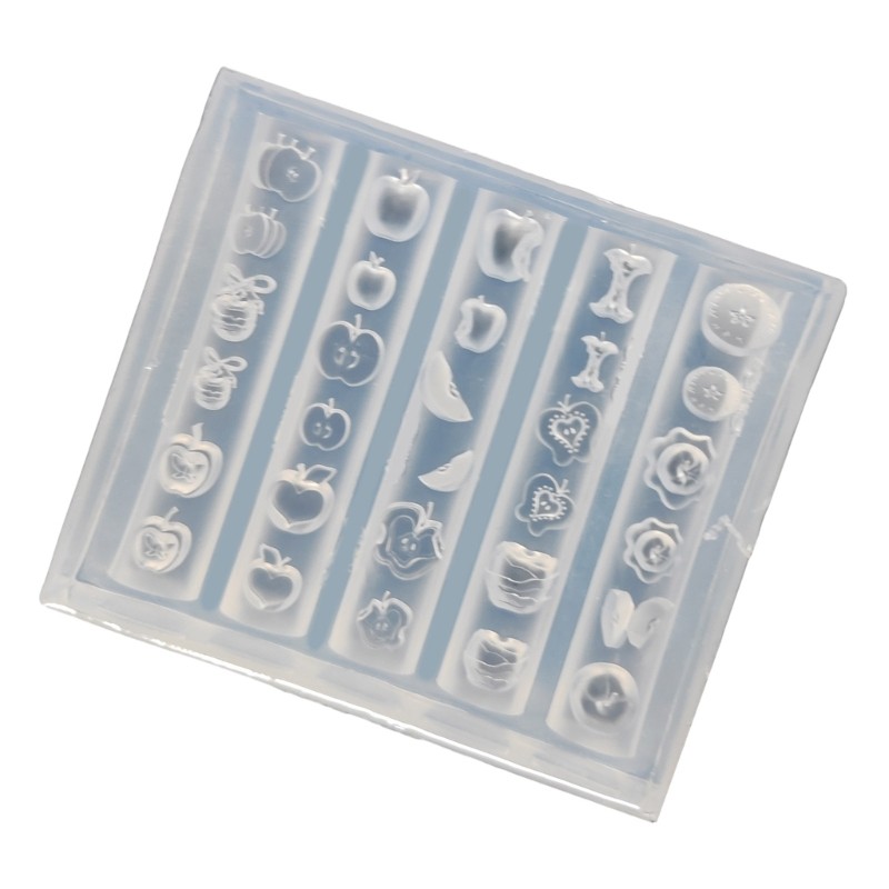 Flexible Fruit Shaped Nail Art Mould Reusable Silicone Tool for Enthusiasts