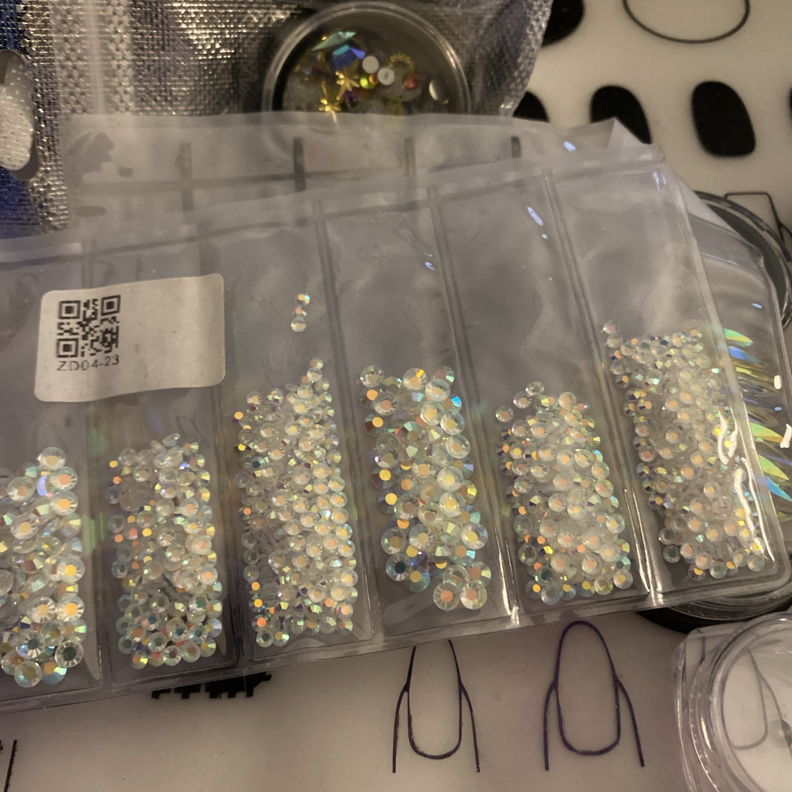 Nail Decoration Pots Alloy Shapes Embellishments Pearl’s Glass crystal & extras