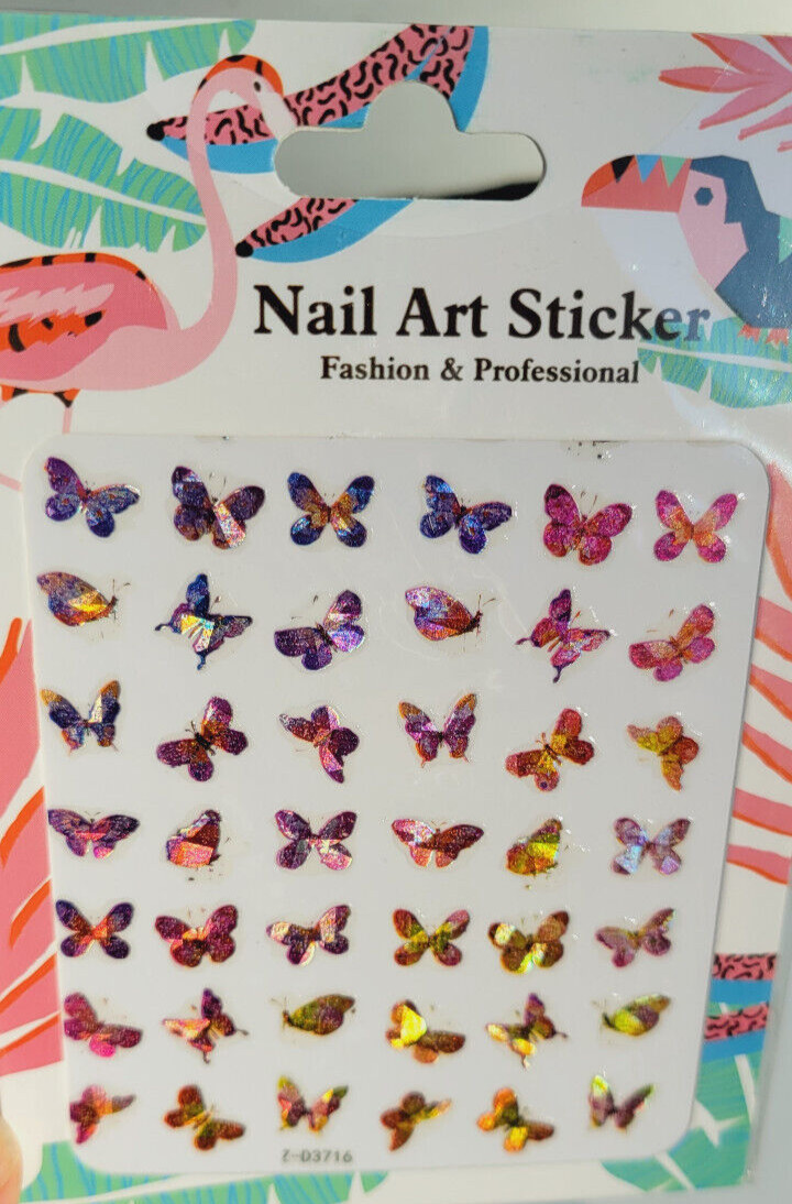 3D Butterfly Nail Stickers Art DIY Designs Decor Waterproof Decal Manicure US