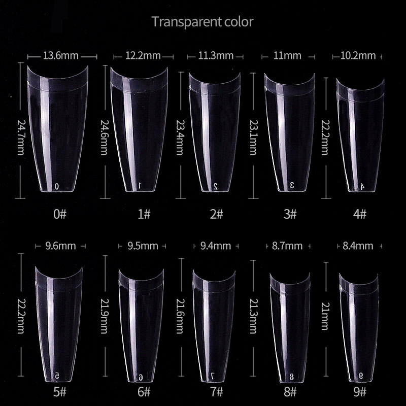 500 Pcs T-shaped False Nail Tips Half French Acrylic False Nails Nail Art Decor