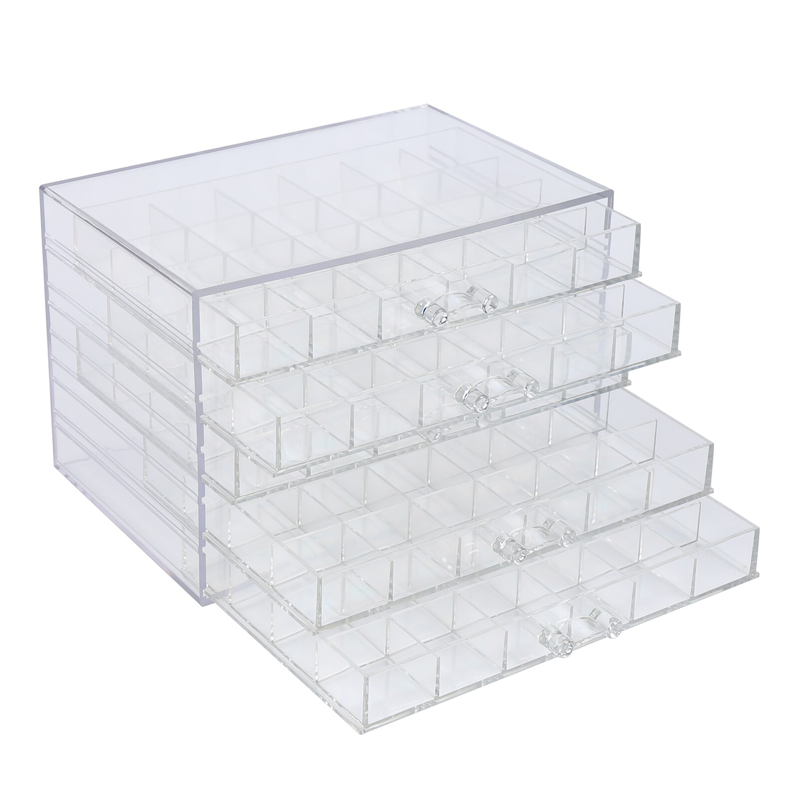 120 Grids Nail Art Storage Case 5-layer Drawer Acrylic Clear Organizer Box NEW