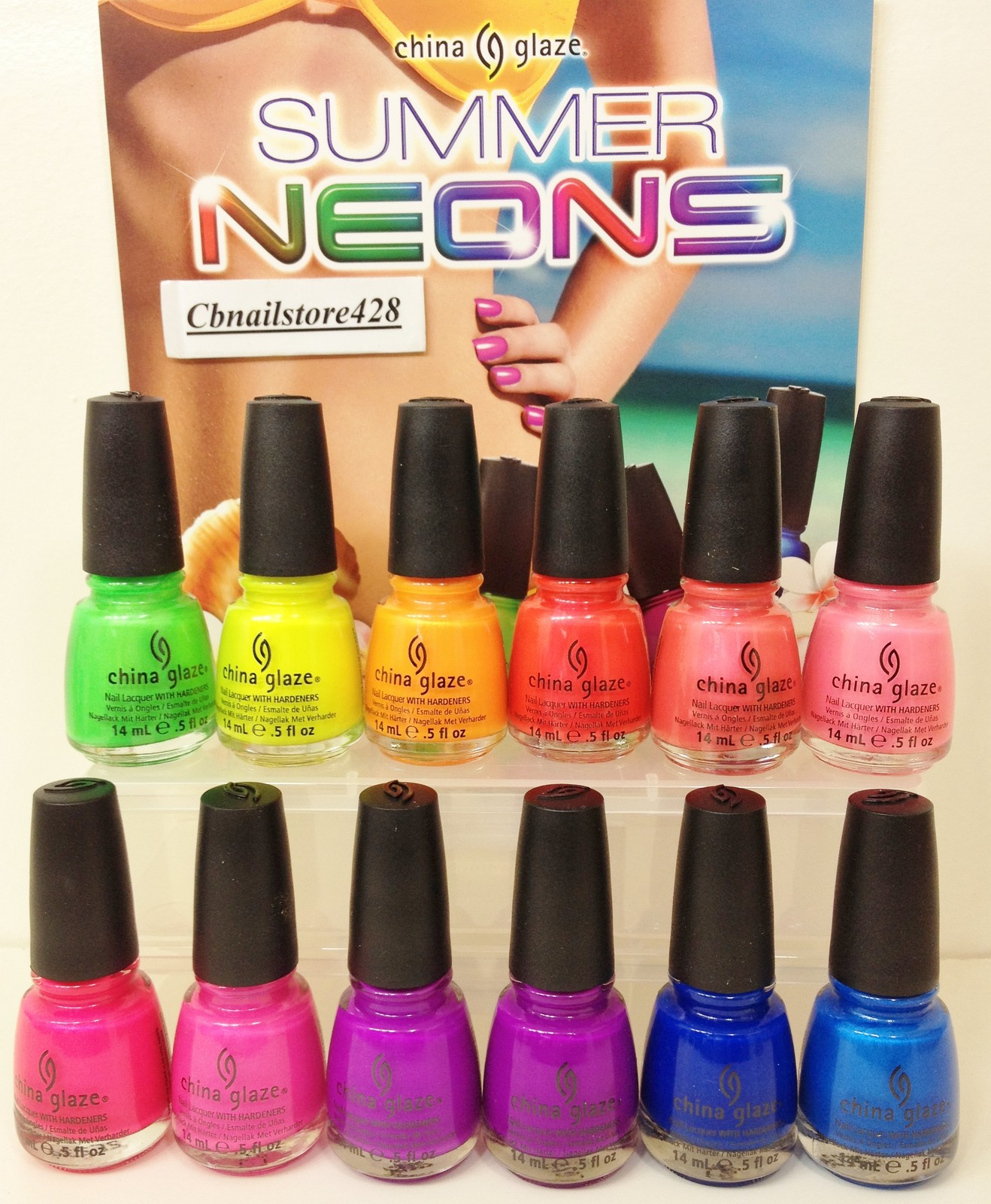 *China Glaze Nail Lacquer- SUMMER NEONS 1083-1094- Pick Any Color