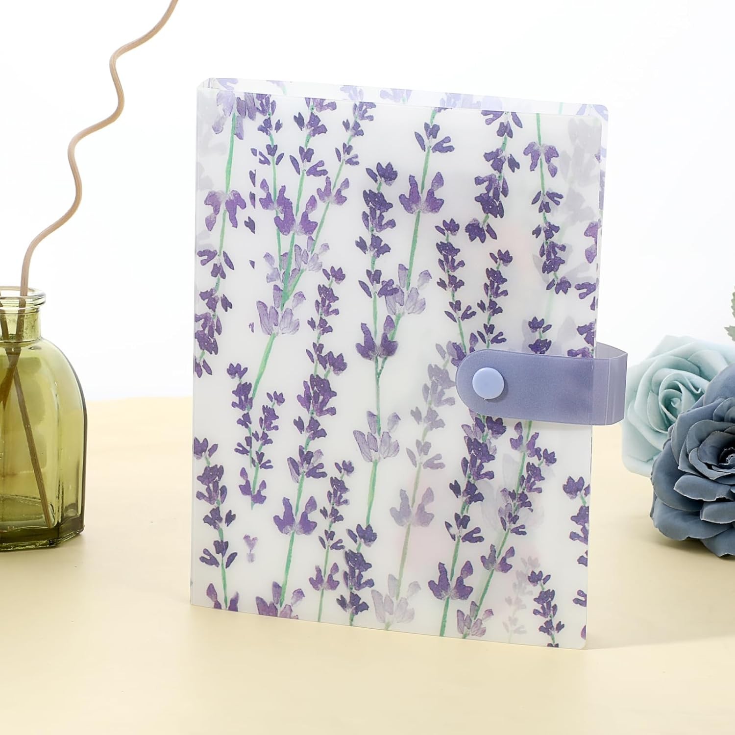 144 Slots Wisteria Flower Nail Art Artistic Stickers Storage Book Transparent