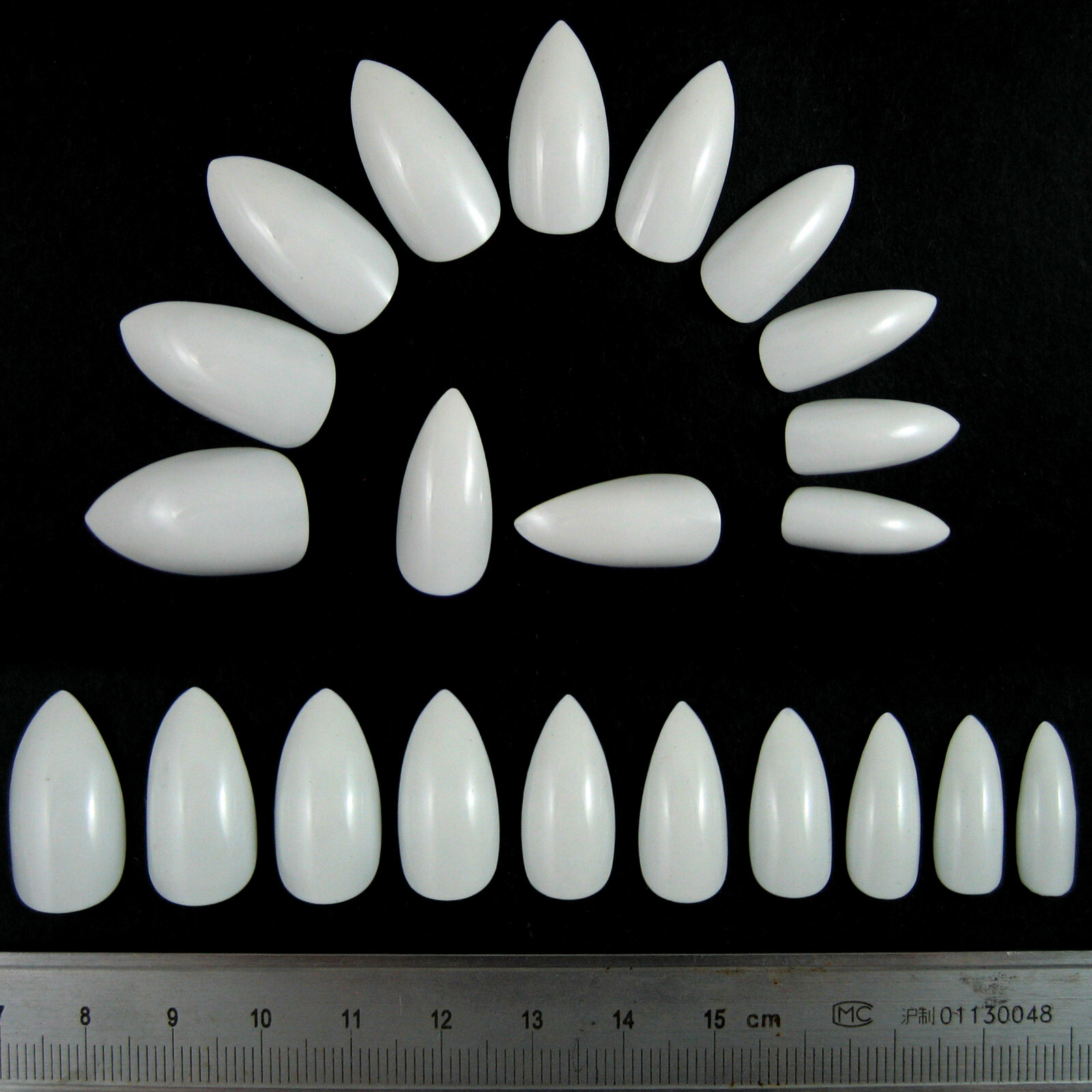 Short Stiletto Nail Tips 100pcs Full Cover False Nails French Fake Nails
