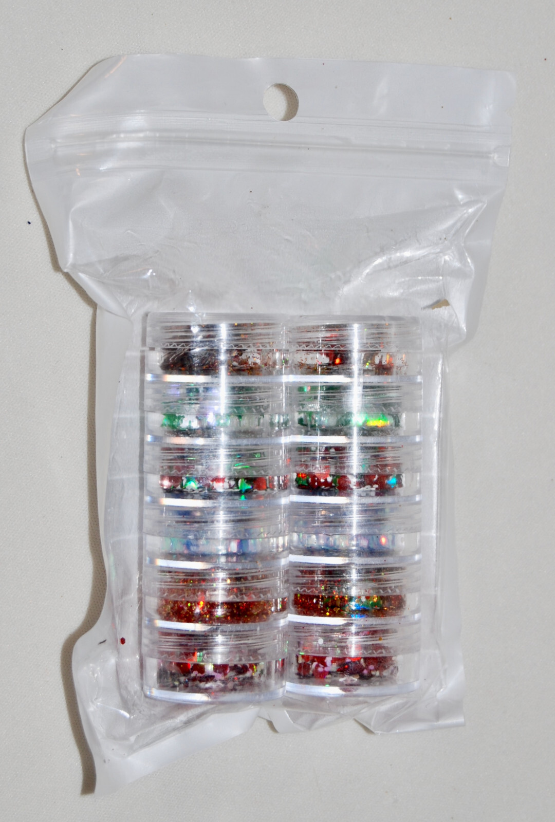 New Lot of 12 Boxes Multicolor Holiday Snowflake Glitter Nail Embellishments