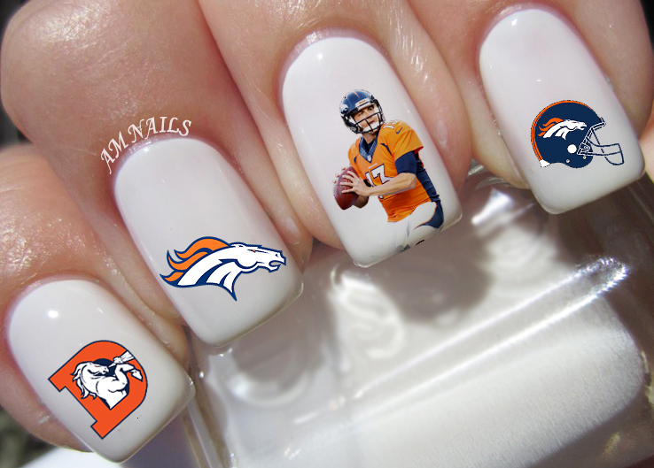 Denver Broncos Nail Art Stickers Transfers Decals Set of 46 – A1312