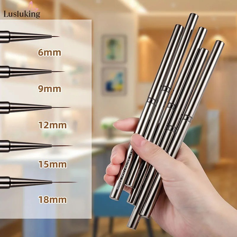 5pcs Nail Art Liners Striping Brushes Fine Line Drawing Detail Painting Blending