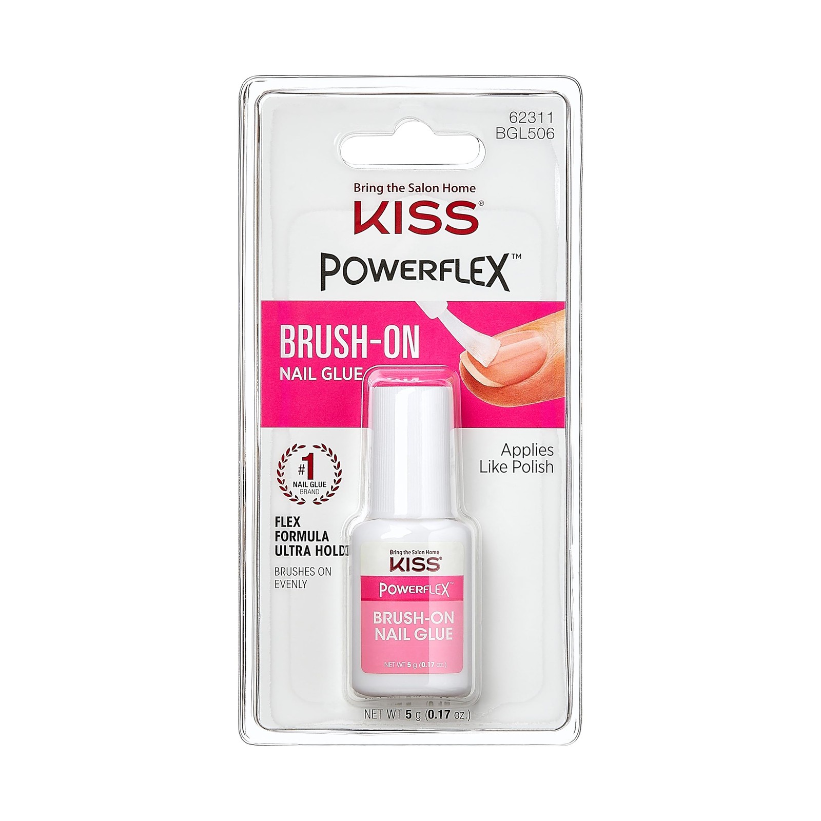 Powerflex, Nail Glue for Press On Nails, Nail Bond, Includes 5g Brush-on Glue
