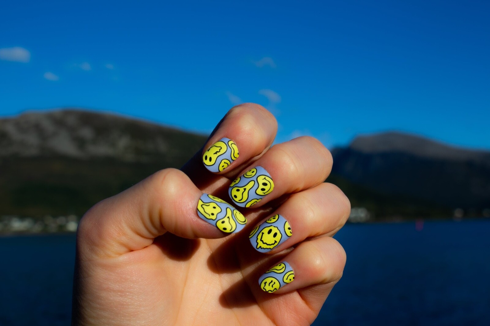 Nail Art Stickers Decals Sheet Trippy Smiley