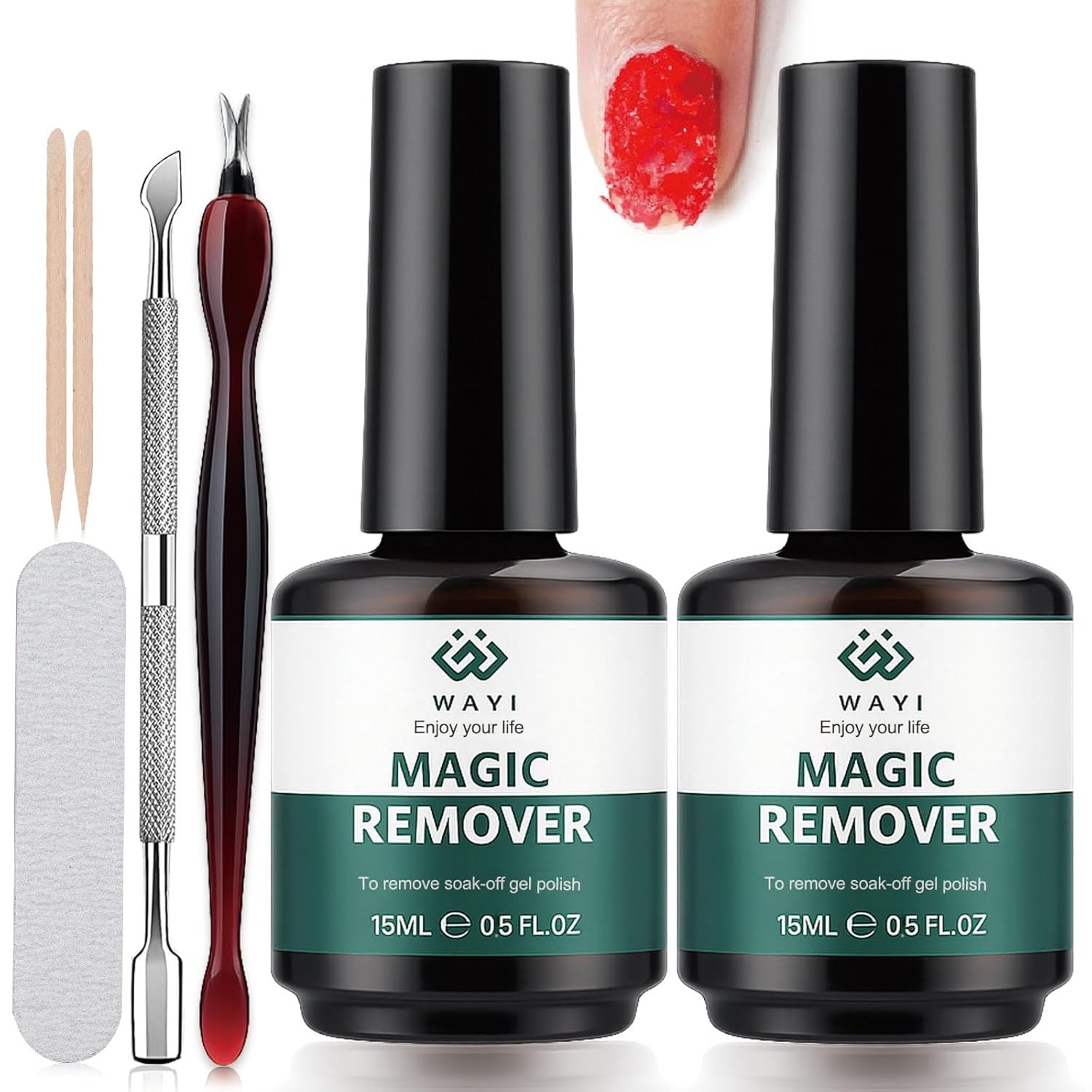 Gel Nail Polish Remover Kit – 2PCS with Tool