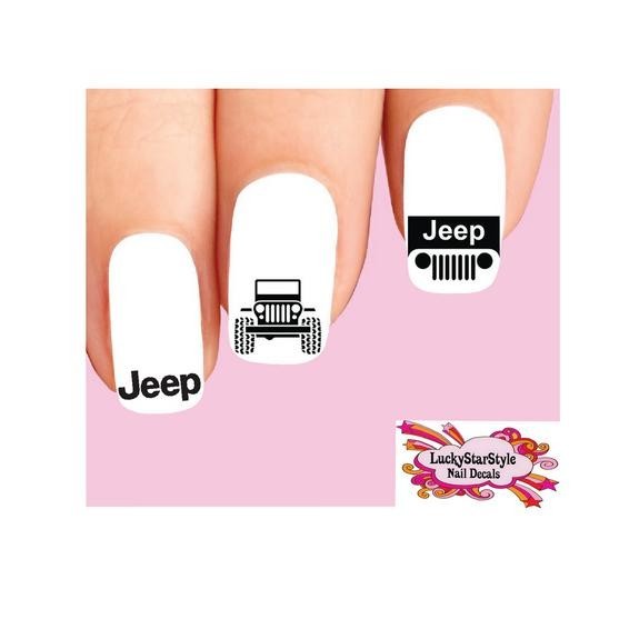 Waterslide Car Nail Decals Set of 20 – Jeep Assorted