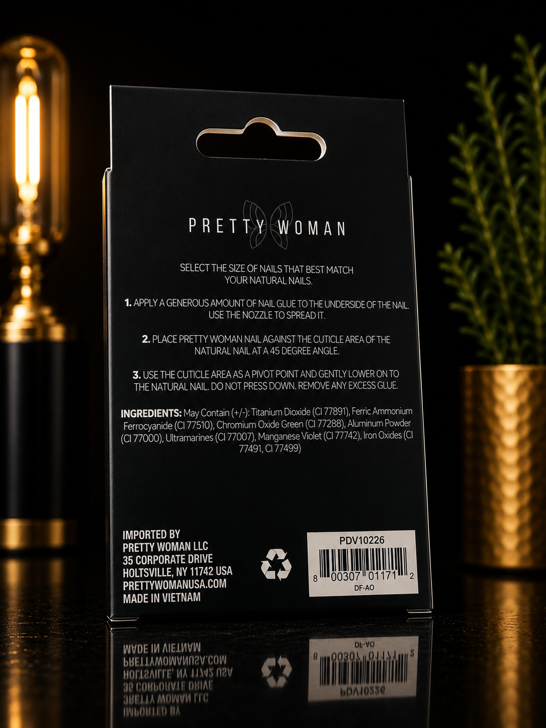 Pretty Woman Press On Nails 12pc French Manicure Pearl Nude Full Cover Fake Nail