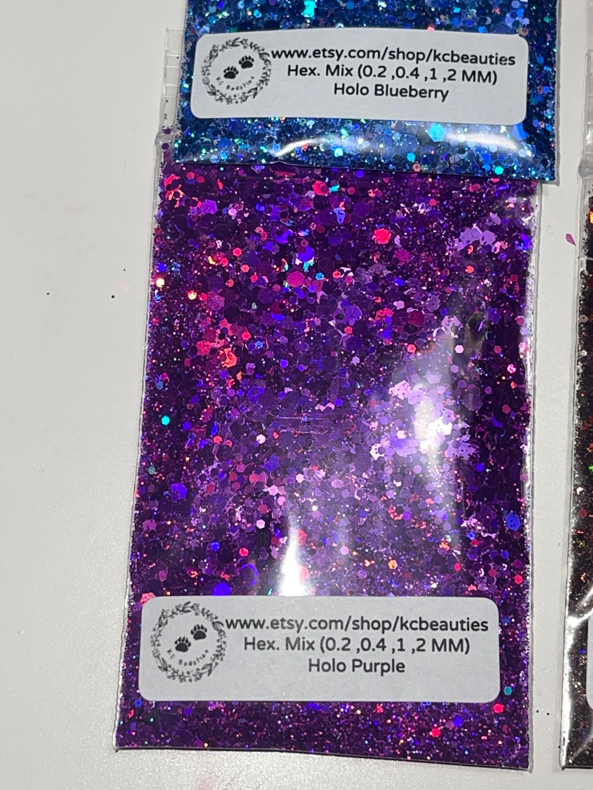 50g Solvent Resistant HEX MIX 0.2,0.4,1,2MM Glitter HOLO PURPLE ART Nail Craft