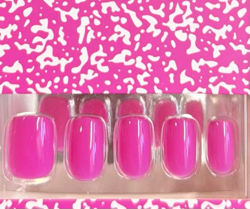 Red Aspen Short Squoval Acrylic Pink Amberlin’s Lessons in Mindfulness SOLDOUT💗