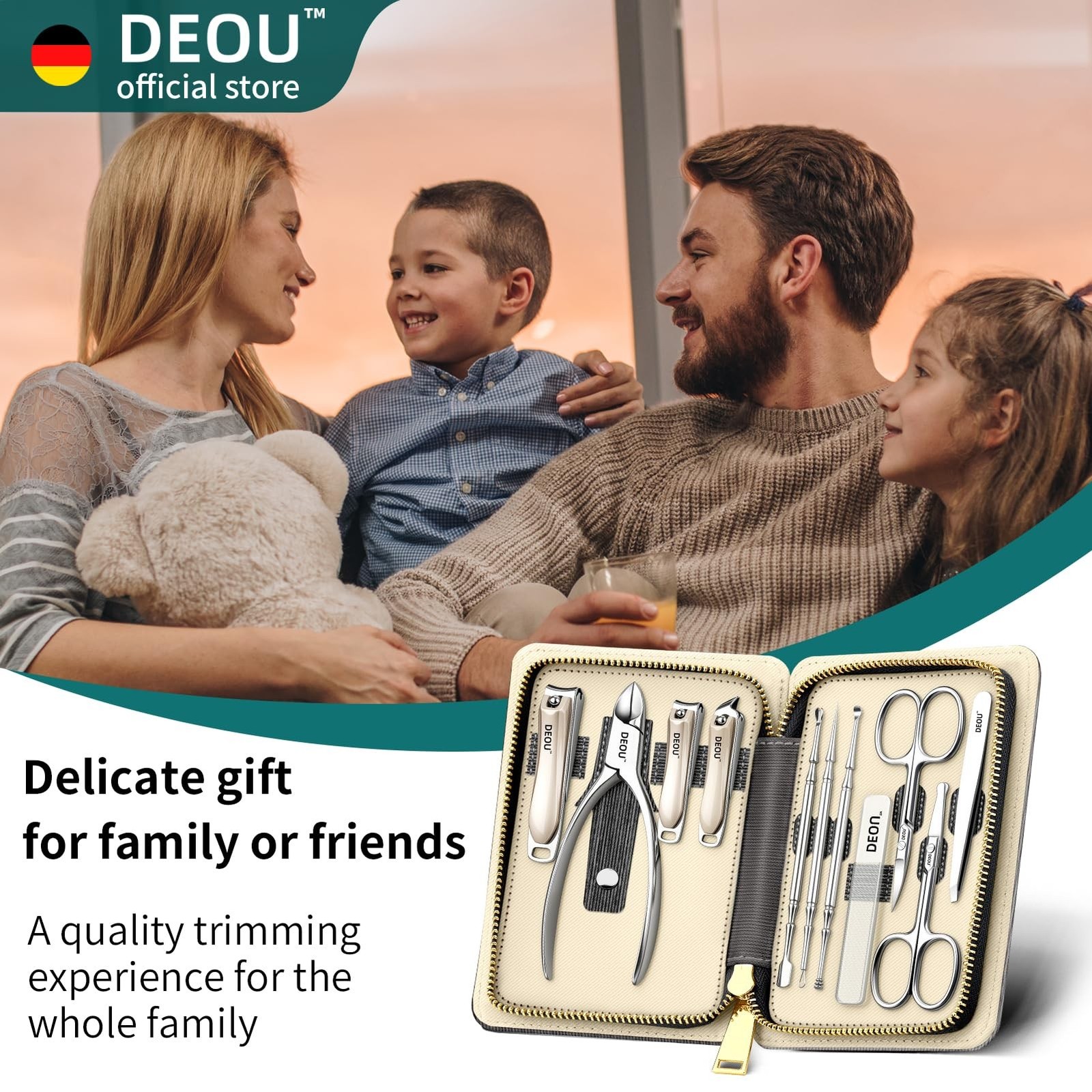DEOU Manicure Sets Nail Clippers Stainless Steel Manicure and Pedicure kit Gi…