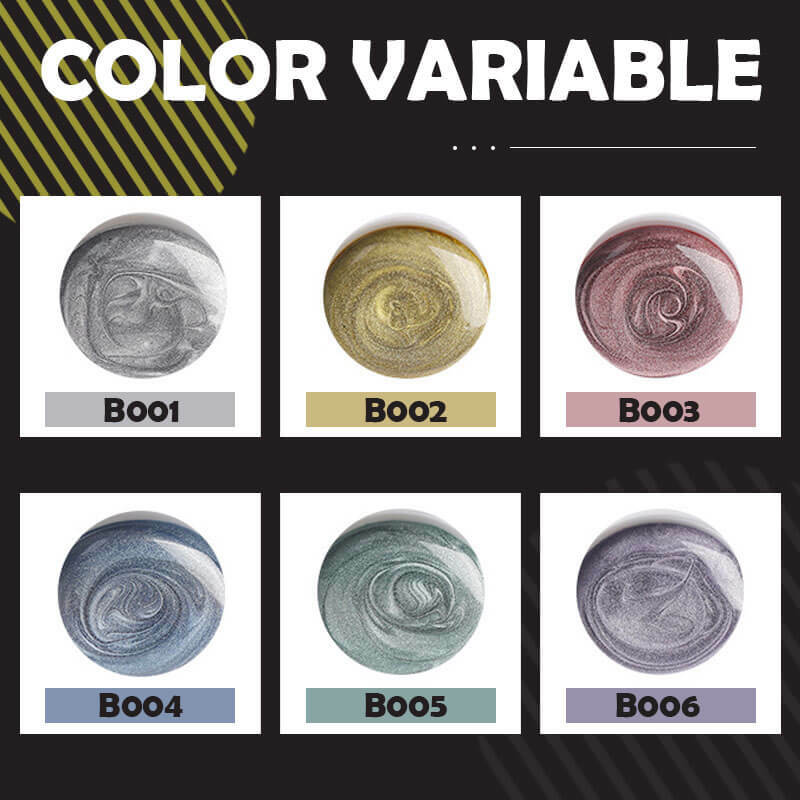 6PCS Mirror Metallic Nail Gel Metal UV LED Draw Painting Stamping Nail