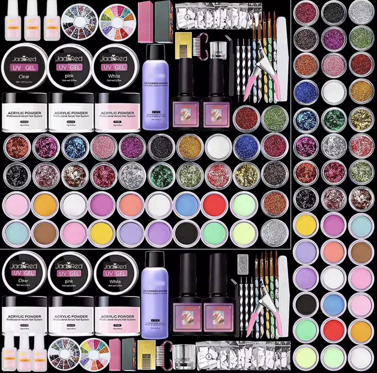 All-In-1 Acrylic Nail Kit Acrylic Nail Set Professional Colored Acrylic Nail