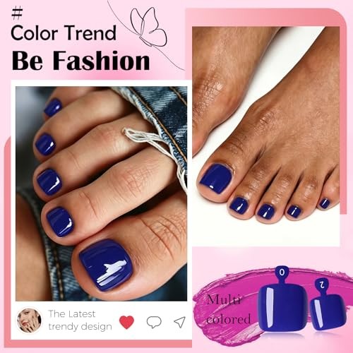144pc Women’s Fake Toenails Press ons – Acrylic Royal Blue