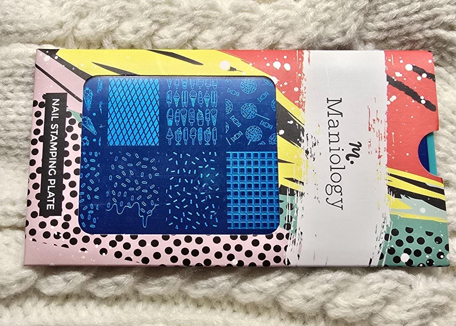 M100 Cyo X Maniology Design Contest Sweet Thing Candy Cake Nail Stamp Plate HTF